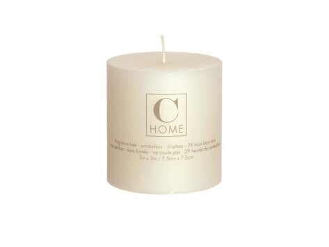 Bougie naturelle ivoire 3x3