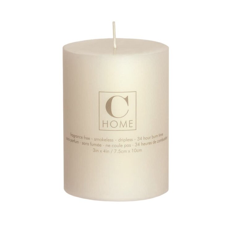 Bougie naturelle ivoire 3x4