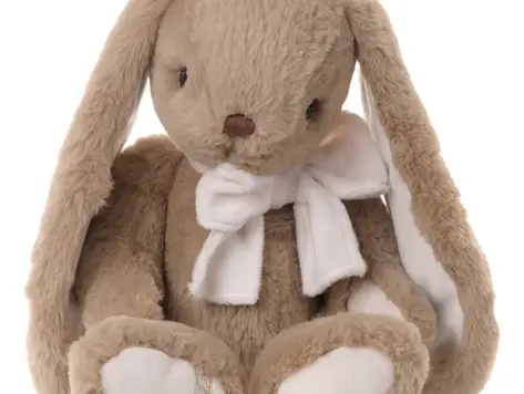 Peluche Lapin brun avec noeud papillon