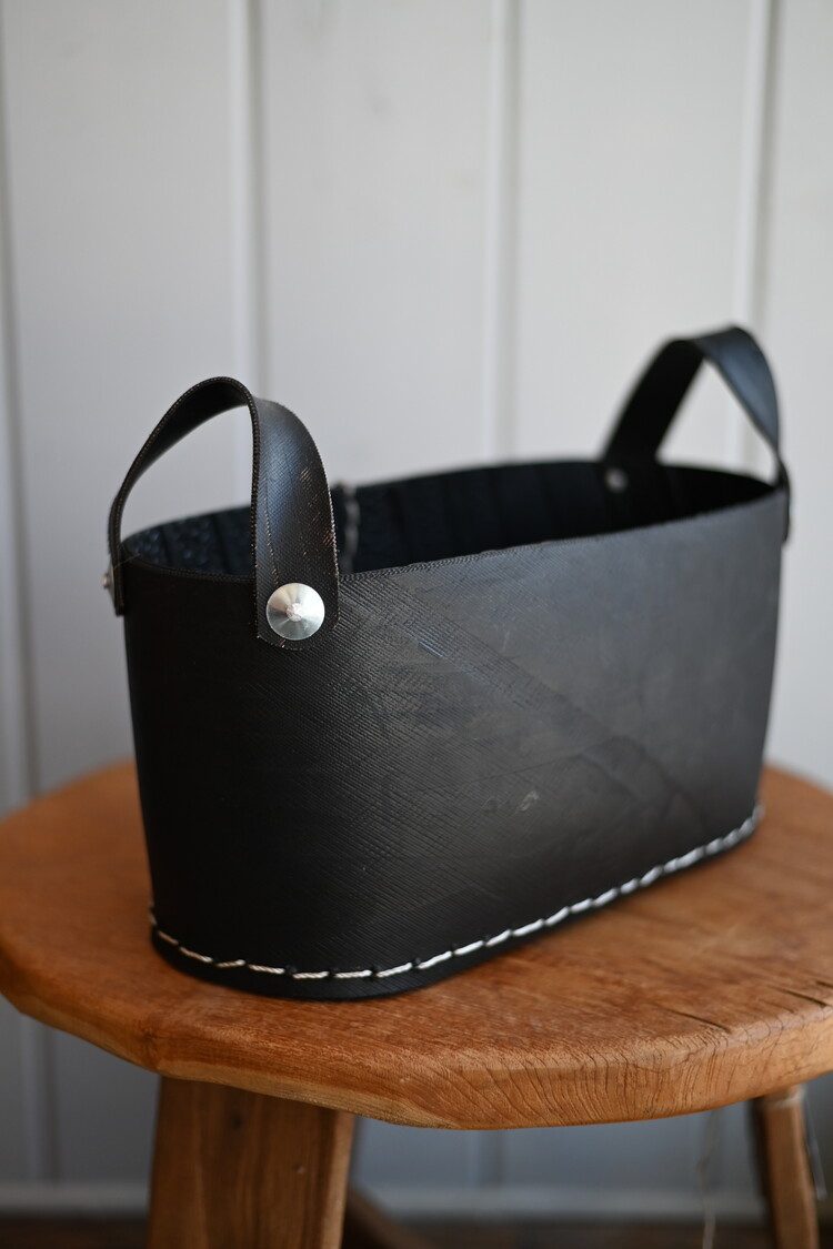 Panier en pneu recyclé avec poignées (grand)