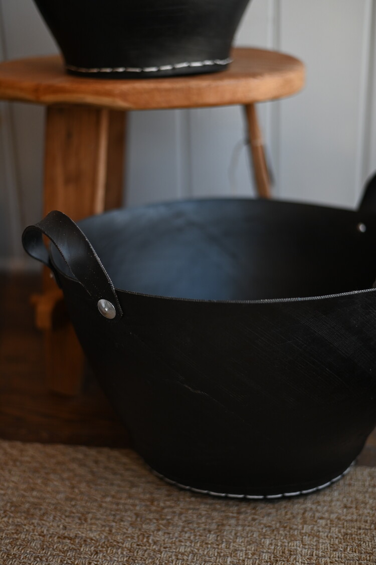 Panier en pneu recyclé avec poignées - Petit