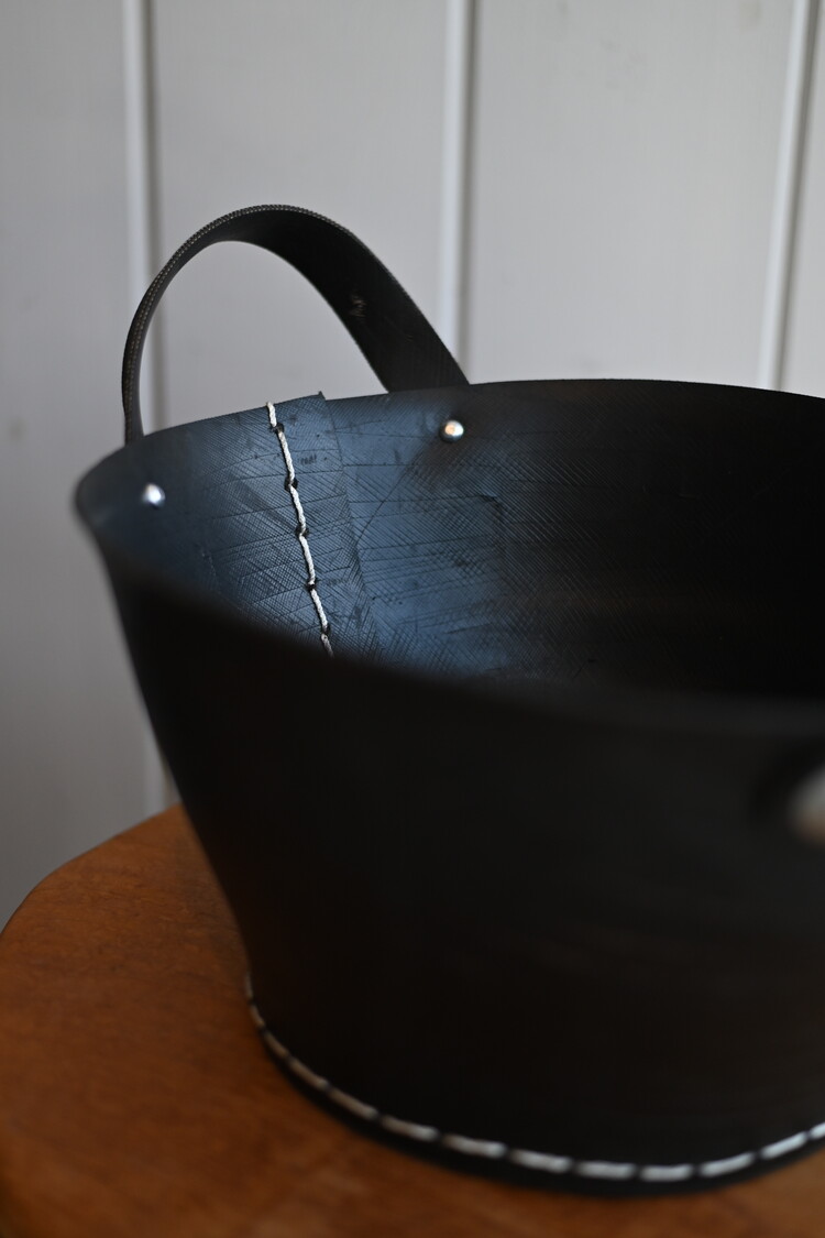Panier en pneu recyclé avec poignées - Grand