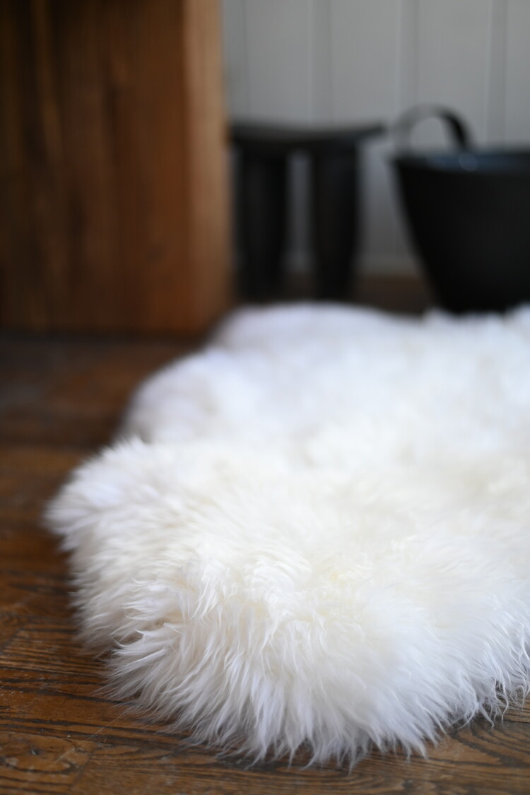 Peau de mouton  véritable blanche