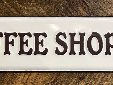 Affiche en métal  - Coffee Shop