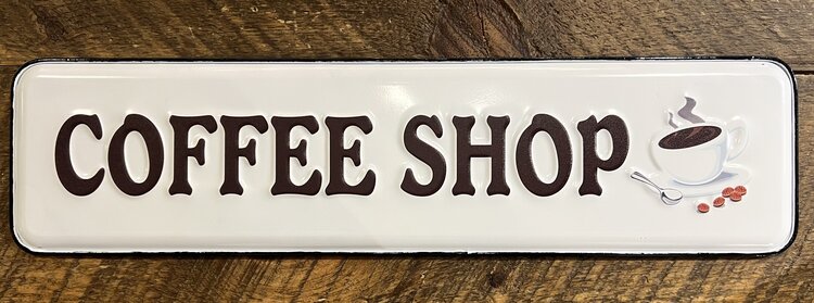 Affiche en métal  - Coffee Shop