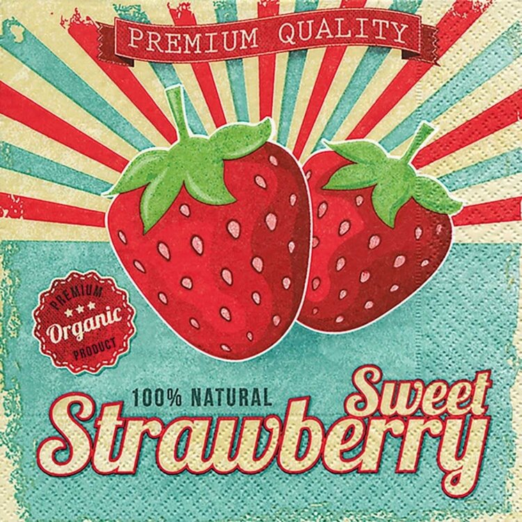 Serviettes de table - Fraises