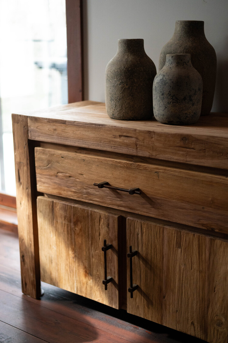 Buffet Bali 2 portes/1 tiroir en teck recyclé