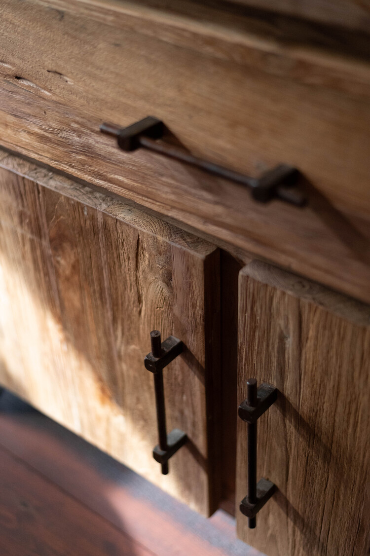 Buffet Bali 2 portes/1 tiroir en teck recyclé