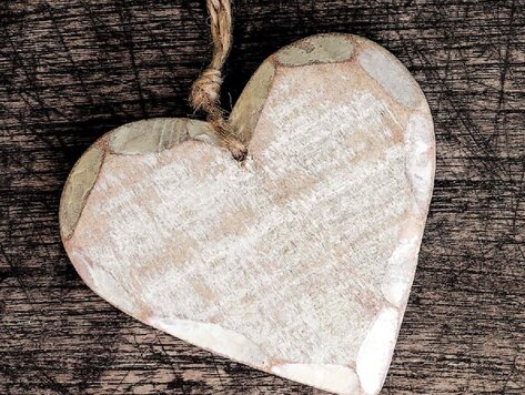 Serviettes de table - Coeur en bois