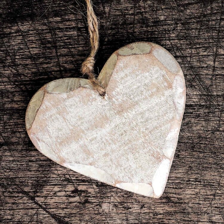 Serviettes de table - Coeur en bois