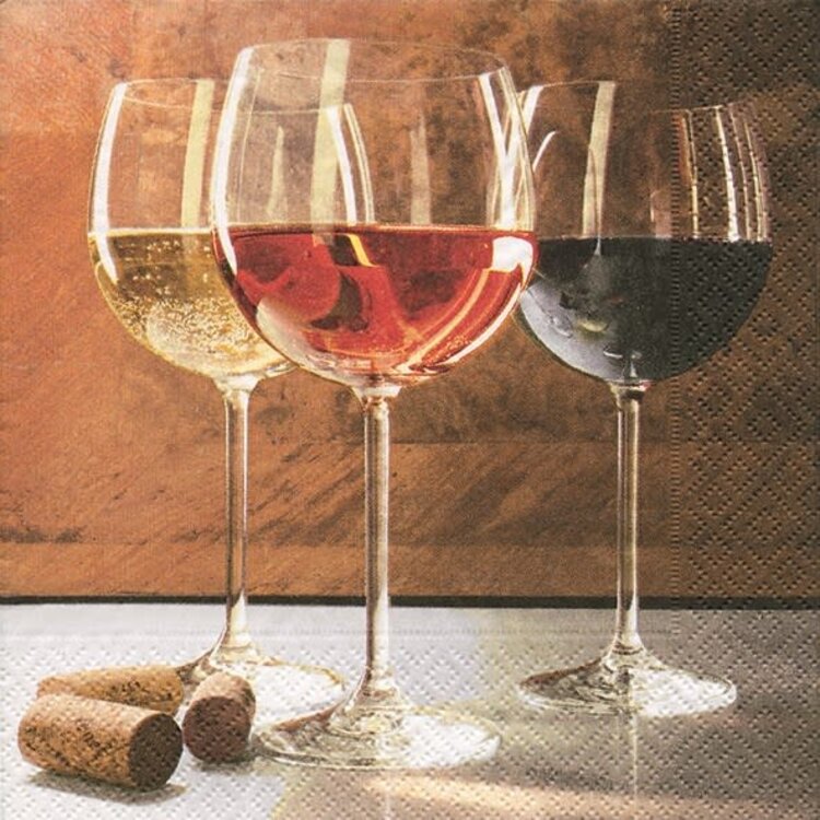 Serviettes de table - Coupes de vin