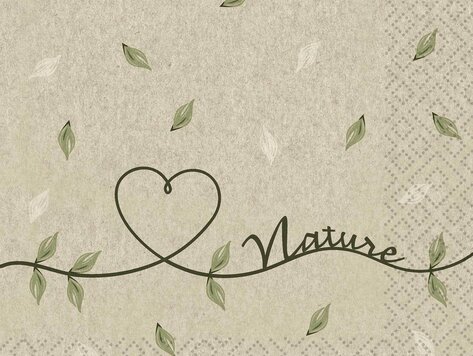 Serviettes de table - L'amour de la nature