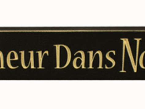 Affiche en bois - Plein de bonheur dans notre demeure