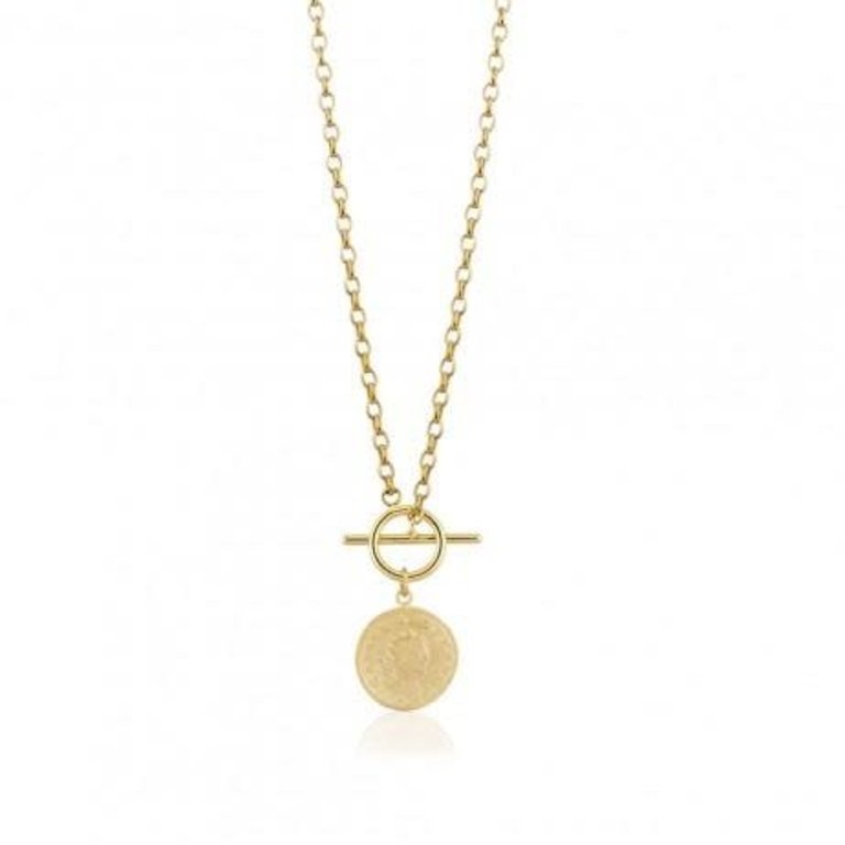 VINTAGE COIN TOGGLE NECKLACE GOLD CLAIRVAUX