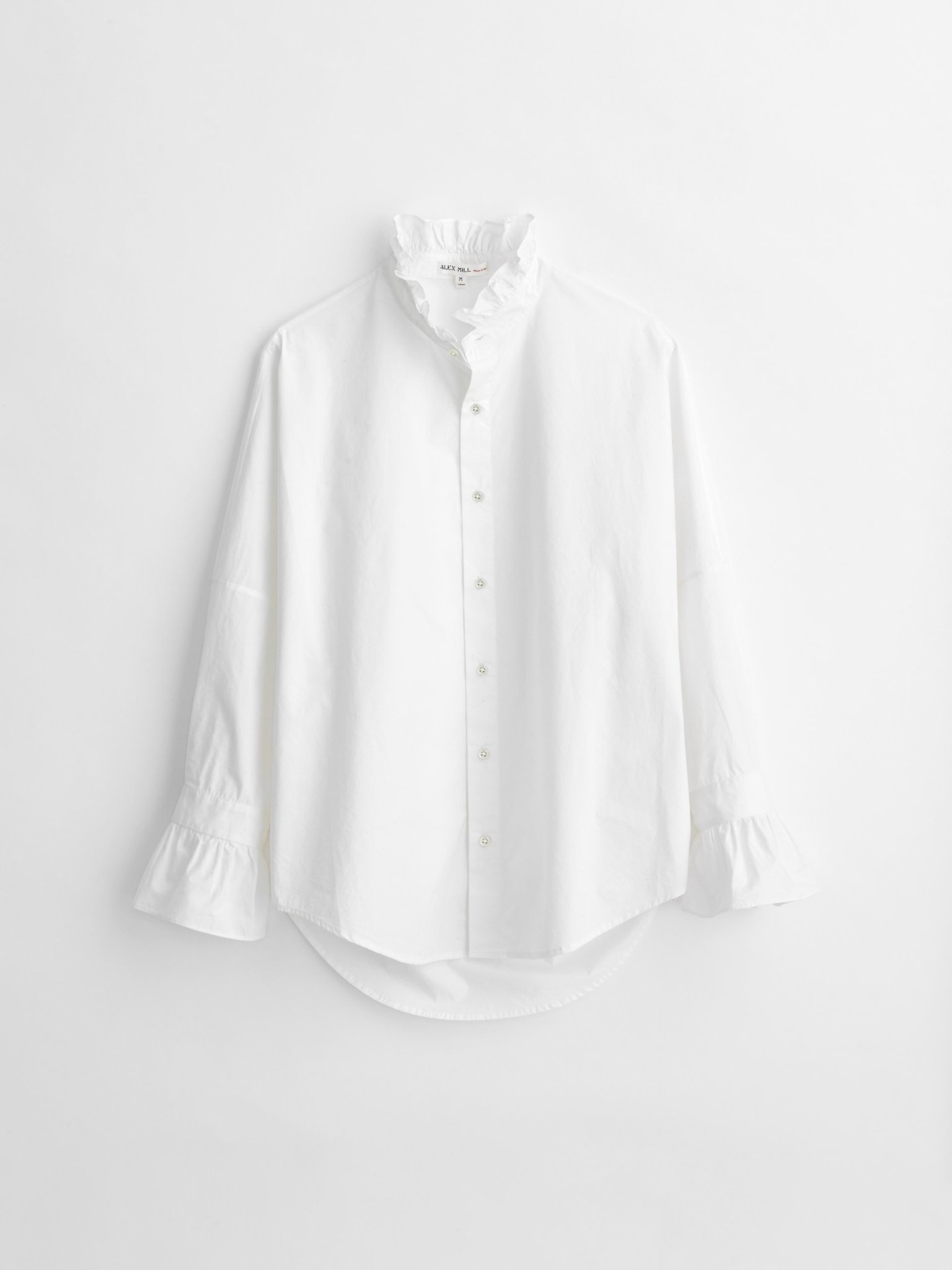 EASY RUFFLE SHIRT IN PAPER COTTON