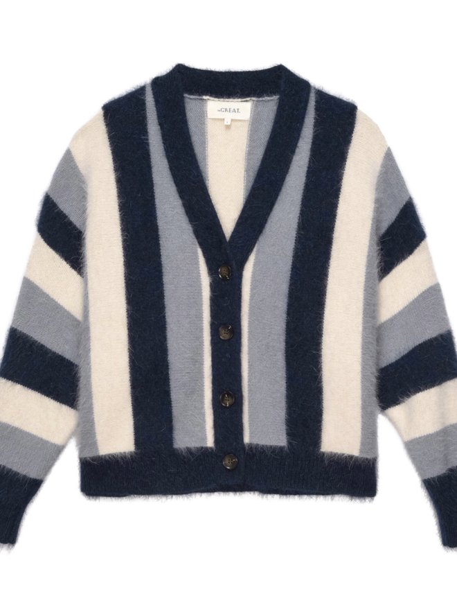 Louis Vuitton Vertical Stripes Shawl Collar Cardigan
