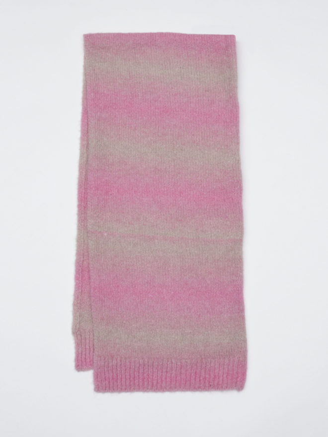 Ganni Mohair Gradient Scarf - Egret