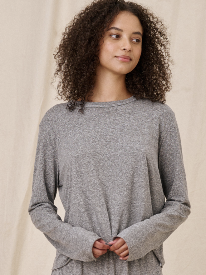 Women's Soft Lightweight Alpaca Crew Neck Jumper Light Grey Study 34 Small (8-10) / Grey