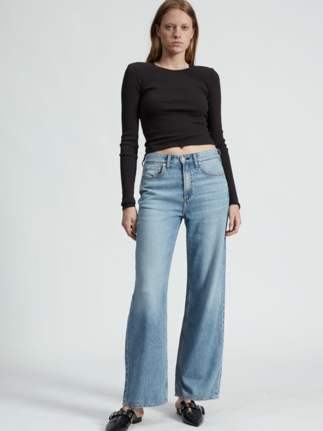 Featherweight Logan Wide Leg - Audrey: Mid-Rise Jean