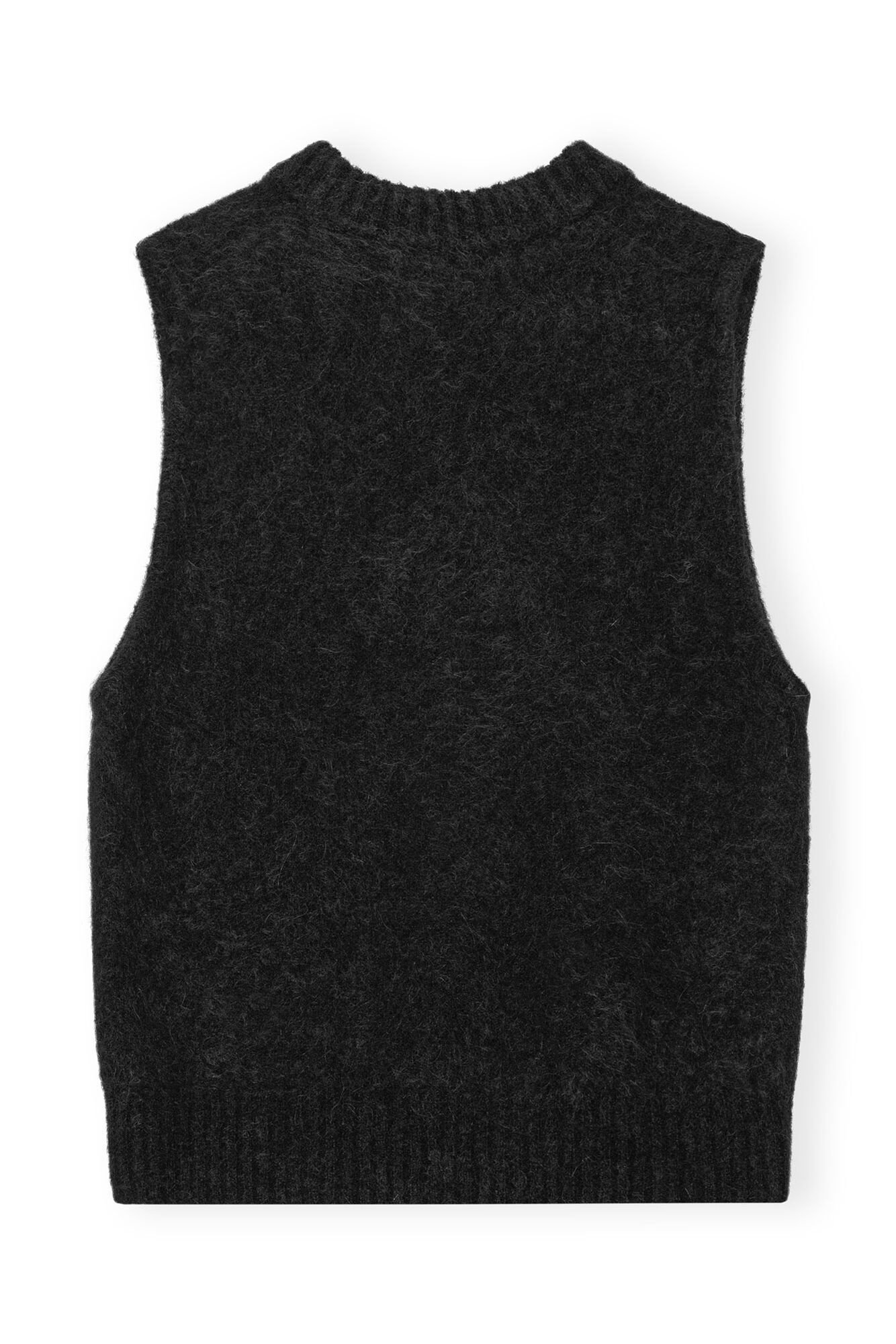 BRUSHED ALPACA O-NECK VEST - CLAIRVAUX