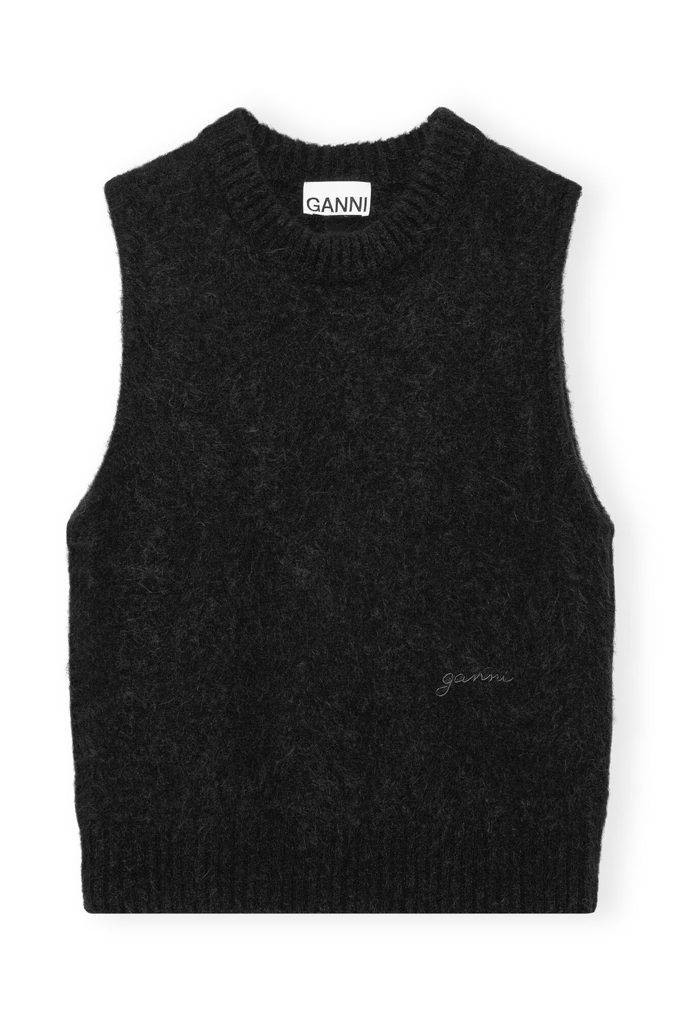 BRUSHED ALPACA O-NECK VEST - CLAIRVAUX