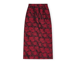 GANNI BOTANICAL JACQUARD LONG SKIRT