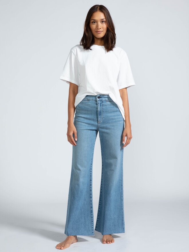 Denim Patch Carpenter Pants by SIMKHAI for $100