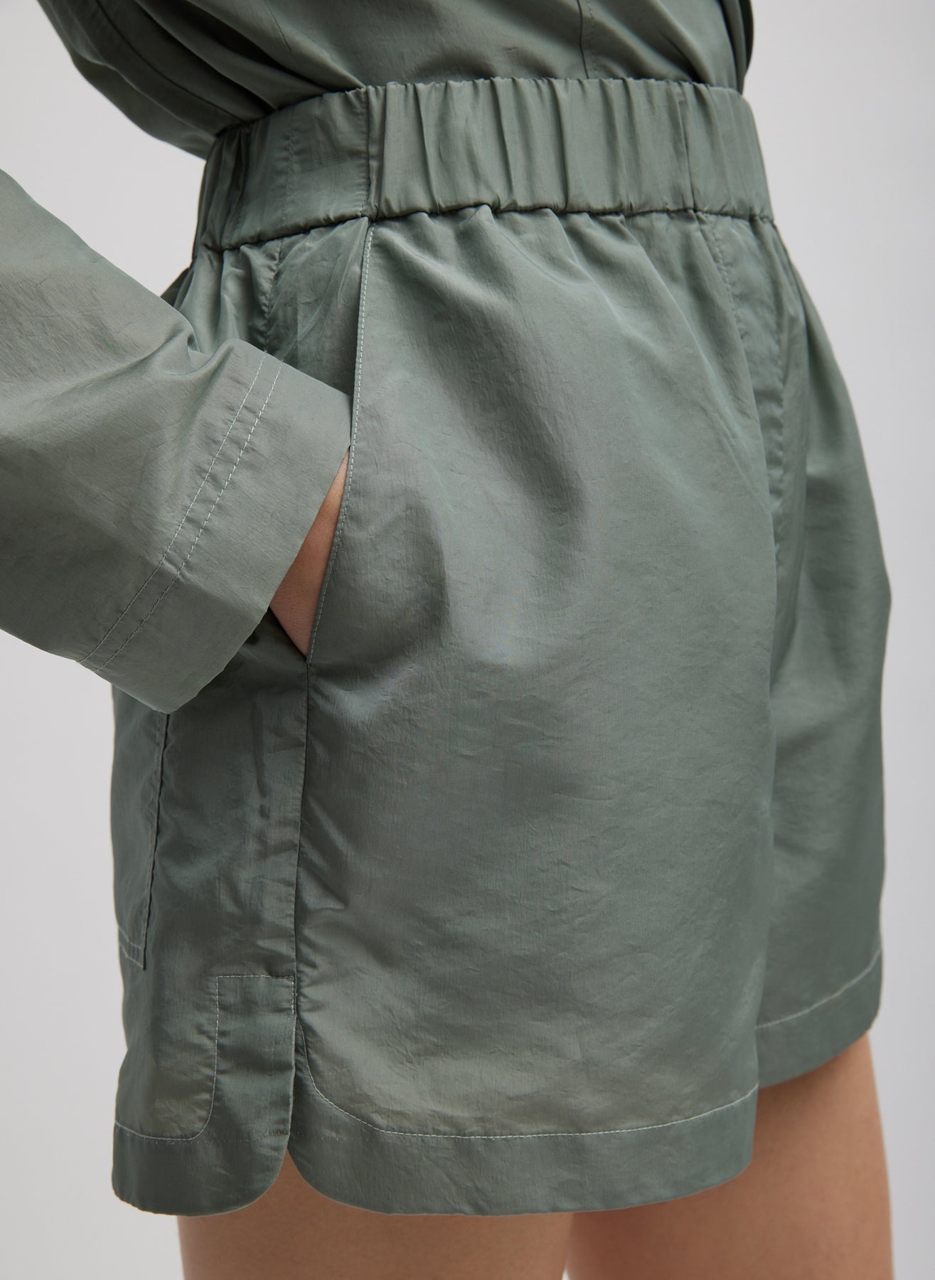 Satin Pull On Shorts – Tibi Official