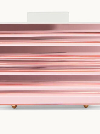 L'AFSHAR VITTORIA PINK MIRROR CLASSIC CLUTCH L'AFSHAR VITTORIA PINK MIRROR CLASSIC CLUTCH
