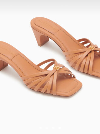 ULLA JOHNSON LOGO CAGED KITTEN MULES ULLA JOHNSON LOGO CAGED KITTEN MULES
