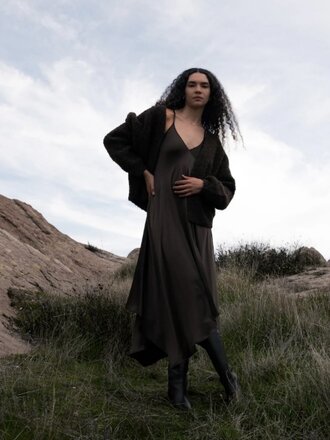 THERE-ELSEWHERE WOOL BLEND OPEN TEXTURE CARDIGAN THERE-ELSEWHERE WOOL BLEND OPEN TEXTURE CARDIGAN