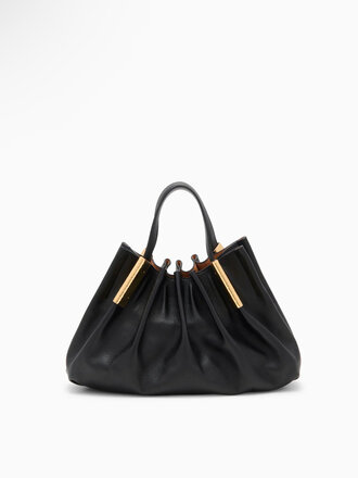 ULLA JOHNSON ISADORA MINI RUCHED EAST WEST TOTE ULLA JOHNSON ISADORA MINI RUCHED EAST WEST TOTE