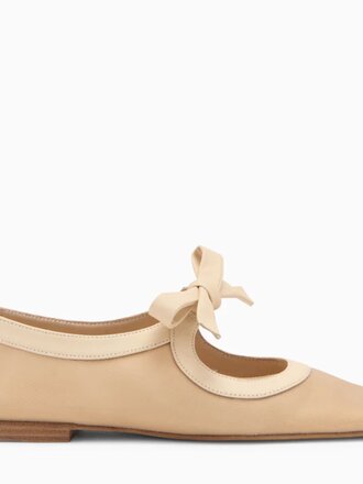 ULLA JOHNSON Cleo Flat - Beige mesh ballet flat ULLA JOHNSON Cleo Flat - Beige mesh ballet flat