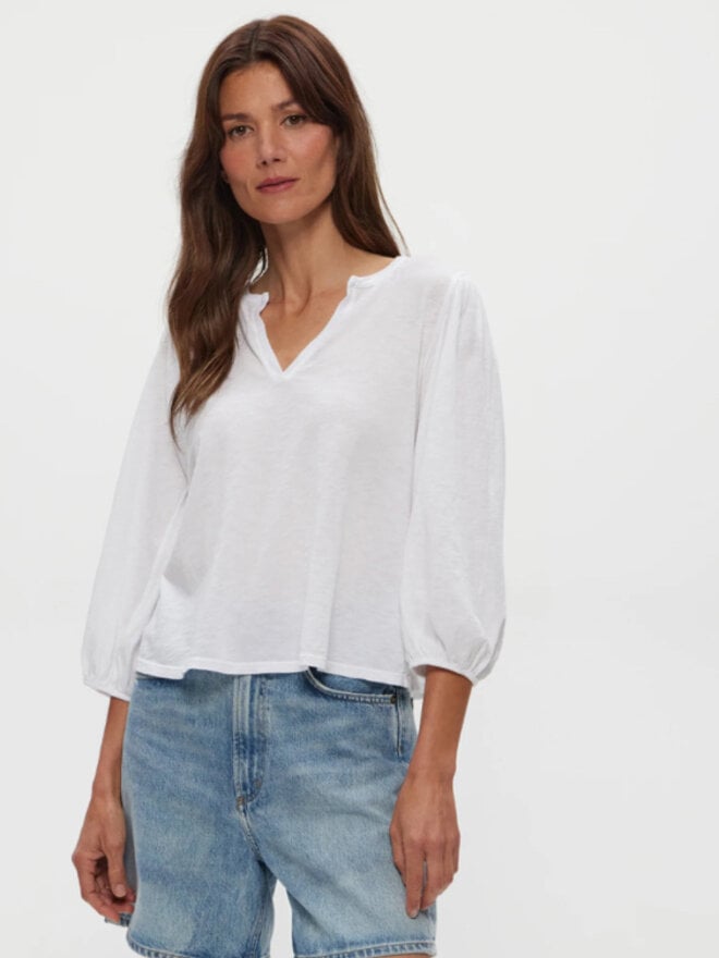 pois♡blouse tee white pois blouse tee ポワ