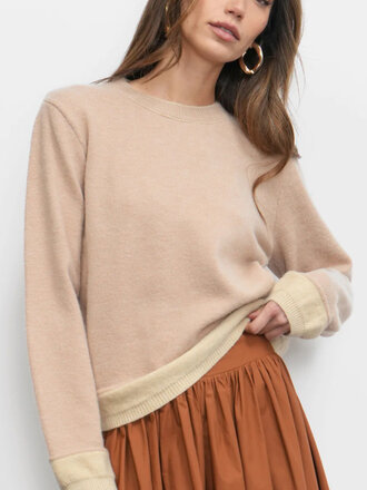 GREYLIN DESSI COZY PULL OVER TWO TONED SWEATER GREYLIN DESSI COZY PULL OVER TWO TONED SWEATER