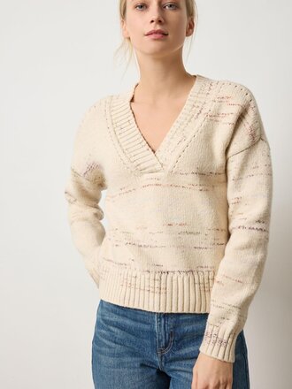 LILLA P OVERSIZED V-NECK SWEATER