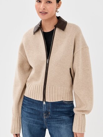 SIMKHAI ZOFIA ZIPPER CARDIGAN SIMKHAI ZOFIA ZIPPER CARDIGAN