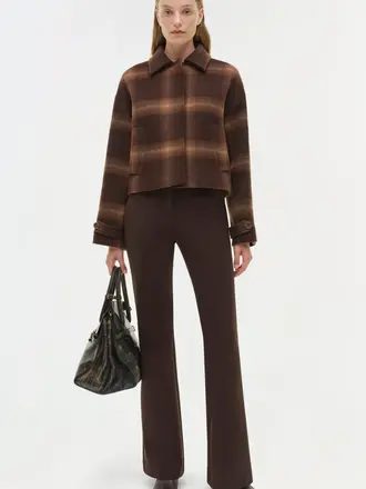 SIMKHAI COLBY PLAID WOOL JACKET SIMKHAI COLBY PLAID WOOL JACKET