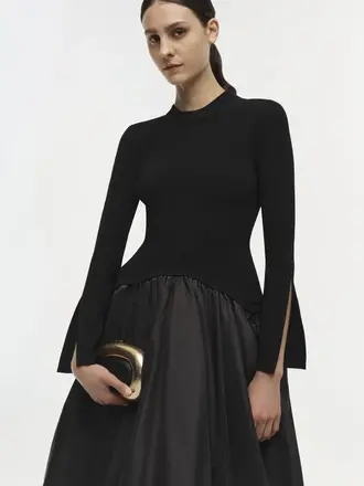 SIMKHAI KENLIE L/S MOCK MIDI DRESS SIMKHAI KENLIE L/S MOCK MIDI DRESS