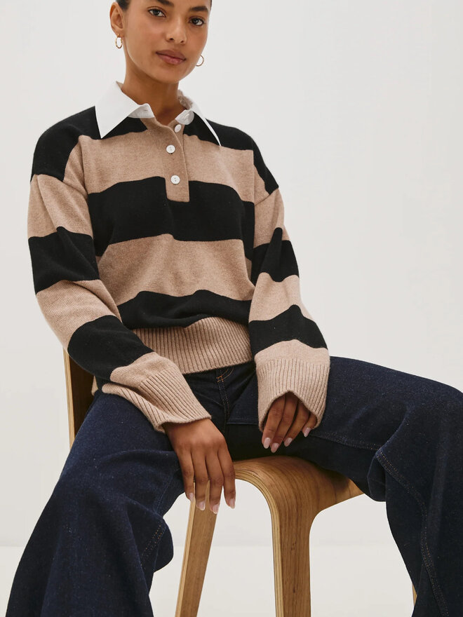 トップス THE TOE NOTTING-HILL HEART KNIT GRAY M Notting-Hill Heart Knit – THE TOÉ