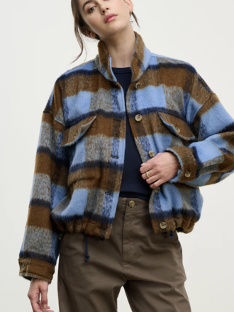 VELVET AUBREY BRUSHED PLAID JACKET VELVET AUBREY BRUSHED PLAID JACKET