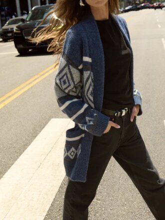 NATION FRANKLYN FAIR ISLE CARDIGAN