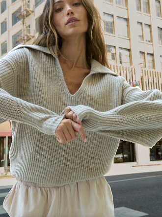 NATION Ashton Collared Pullover