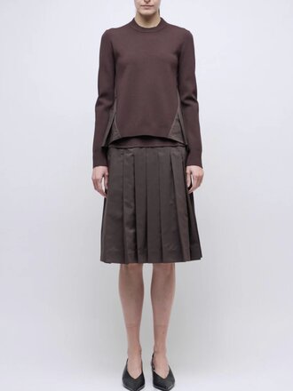 SIMKHAI ELANORE PLEATED LS TOP SIMKHAI ELANORE PLEATED LS TOP