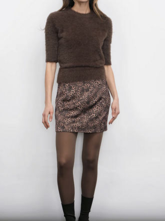 GREYLIN ODETTE FUZZY ELBOW SLEEVE KNIT TOP GREYLIN ODETTE FUZZY ELBOW SLEEVE KNIT TOP
