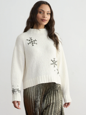 MARGARET O'LEARY SNOWFLAKE MOCKNECK