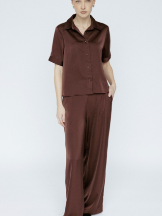 AMANDA MARIA SATIN TEE BLOUSE