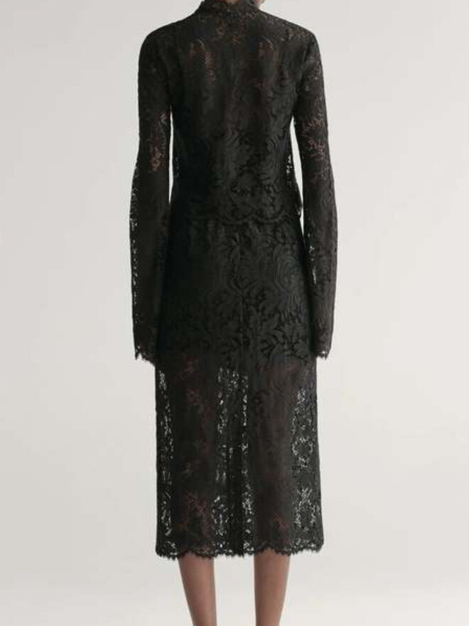 alc black lace dress SHOWOUT LONG SLEEVE LACE MAXI DRESS BLACK – AKIRA main image 1