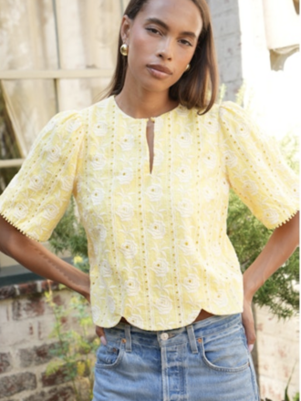 ADELYN RAE ELEANOR SCALLOP FLORAL