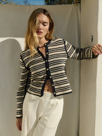 NATION COURTNEY CROCHET CARDIGAN